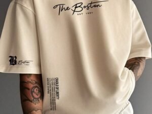 Premium Oversized Cream Graphic T-Shirt